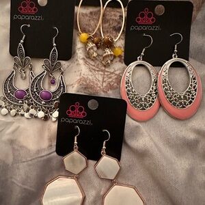 Paparazzi Silver and Pink Earring Collection